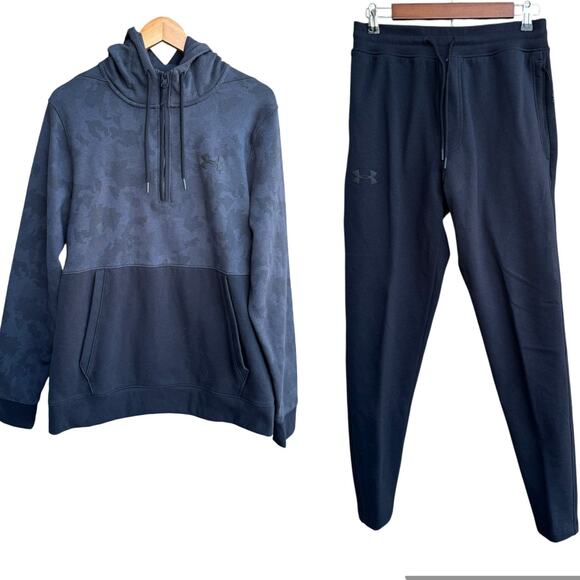 Under Armour Other - Under Armour ColdGear Threadborne Set L/M Fleece Jogger Hoodie